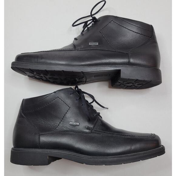 ARA Chukka Boots Black Leather Gore-Tex Square Toe Men's size 8 German 4752